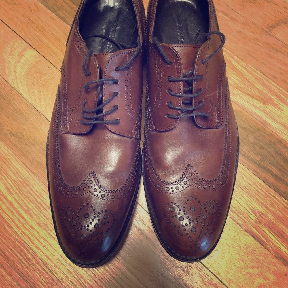 Mike Konos Wingtip Oxfords Brown Size 12